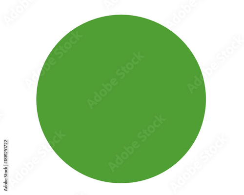 Círculo verde sólido e minimalista em fundo transparente, ideal para design gráfico, ícones de interface e elementos de marca digital.