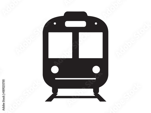 Modern Train Icon for Transportation and Travel