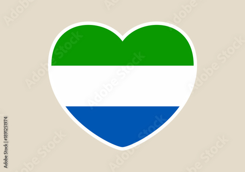 Sierra Leonean flag heart icon vector sticker design representing national pride, love, and patriotism for the country. Free Download Sierra Leonean flag heart icon vector sticker design representing national pride, love, and patriotism for the country. - GFXLoad