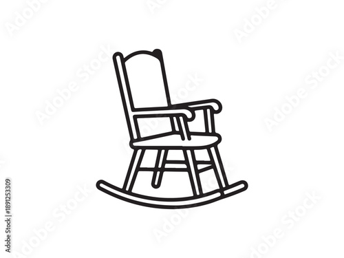 Rocking Chair Icon for Home Decor and Relaxation
