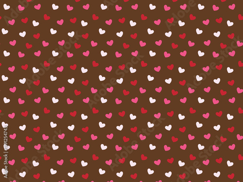 ハートを散りばめた可愛い背景素材