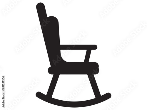 Simple Rocking Chair Icon for Home Decor