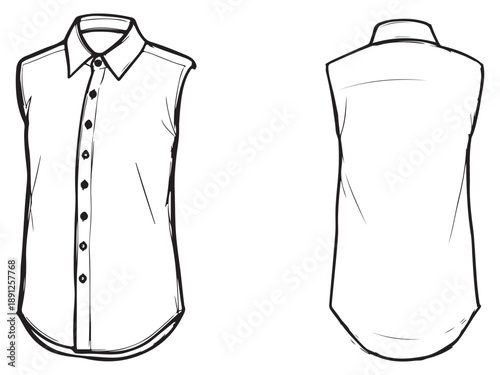 Sleeveless Shirt Design Illustration