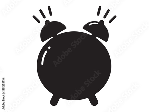 Vintage Alarm Clock Icon Design