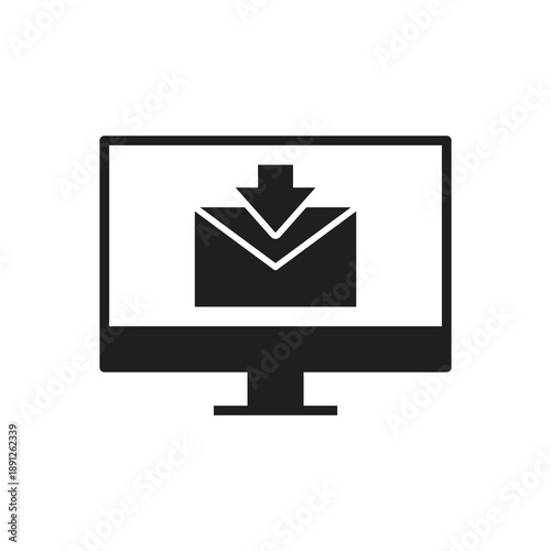 Download email monitor solid icon black