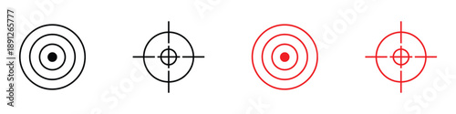 Target icon set icon vector. accuracy, focus, and precision symbol. vector illustration.