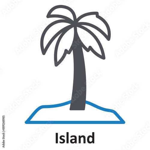 Island Vector icon which can easily modify or edit