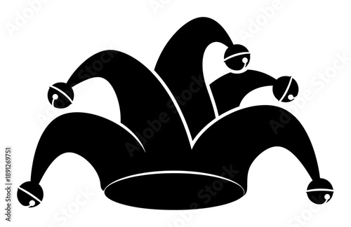 Jester Hat Silhouette - Minimalist Vector