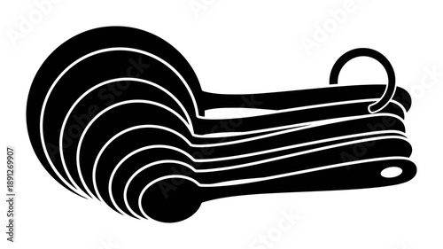 Measuring Spoons Set - Minimalist Vector Illustration