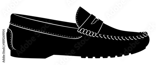Moccasin Silhouette - Minimalist Vector Illustration