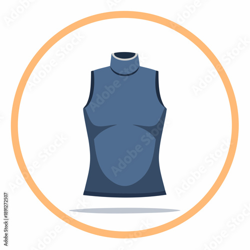 Sleeveless Turtleneck Top Illustration Sleeveless Shirt Icon