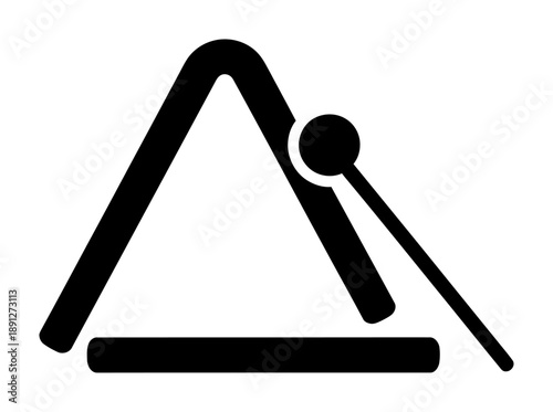 Triangle Percussion Instrument - Minimalist Vector