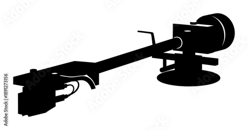 Turntable Tonearm - Minimalist Vector Illustration