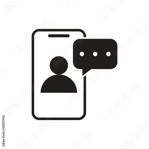 Solid social chat and messaging avatar icon