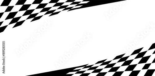 Race flag background. Checkered flag. Black and white checker. Finishing flag. Automotive graphics. Race motorsport concept. Vector illustration