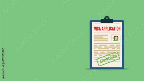 Visa application form.Application visa. Document for travel.Travel approval. Immigration visa
