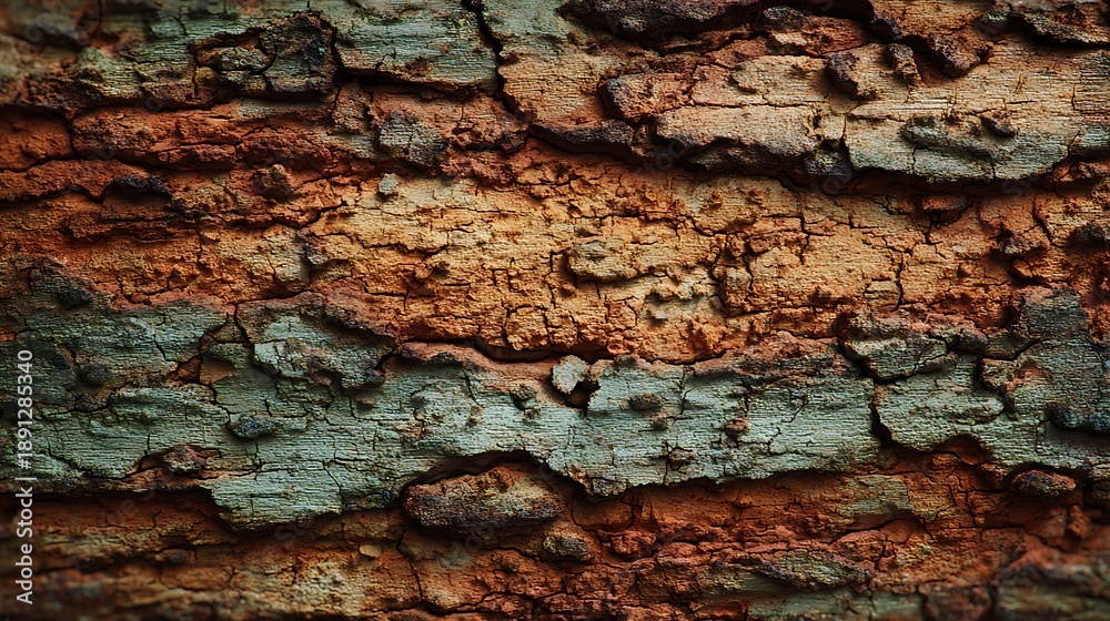 Fototapeta premium Ancient Tree Bark Close-Up Rustic Nature Texture Vector