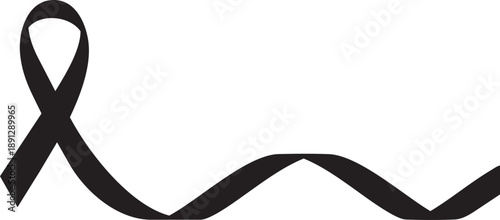 Symbol of Remembrance: A simple yet profound black ribbon, a timeless emblem of mourning and solidarity, stands as a silent tribute, a visual echo of heartfelt empathy and collective support.