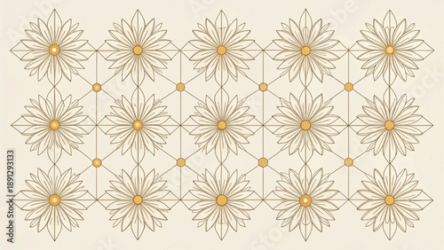 Daisy Flower Pattern Minimal Vector Background
