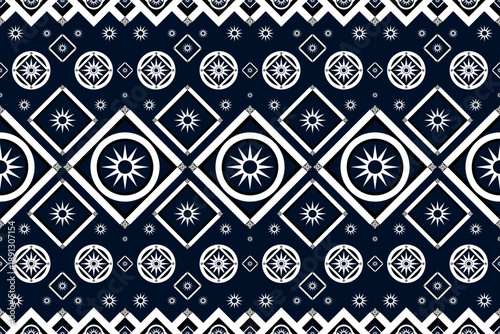 Wallpaper Mural BLUE WHITE Navy Elephant Fabric seamless pattern Torontodigital.ca