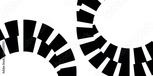 Swirl hypnotic black and white wave pattern. Monochrome abstract background. Vector flat geometric illustration.Template design for banner, website, template, leaflet, brochure, poster.