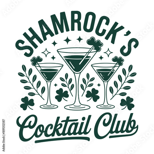 Shamrock’s Cocktail Club St Patrick’s Day Emblem