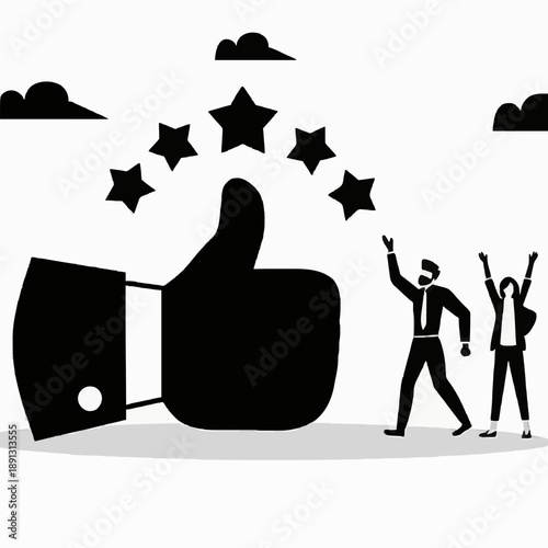 Positive Feedback & Success - Happy People, Thumbs Up