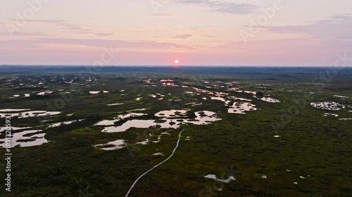 Morning Estonian Bog Sunrise