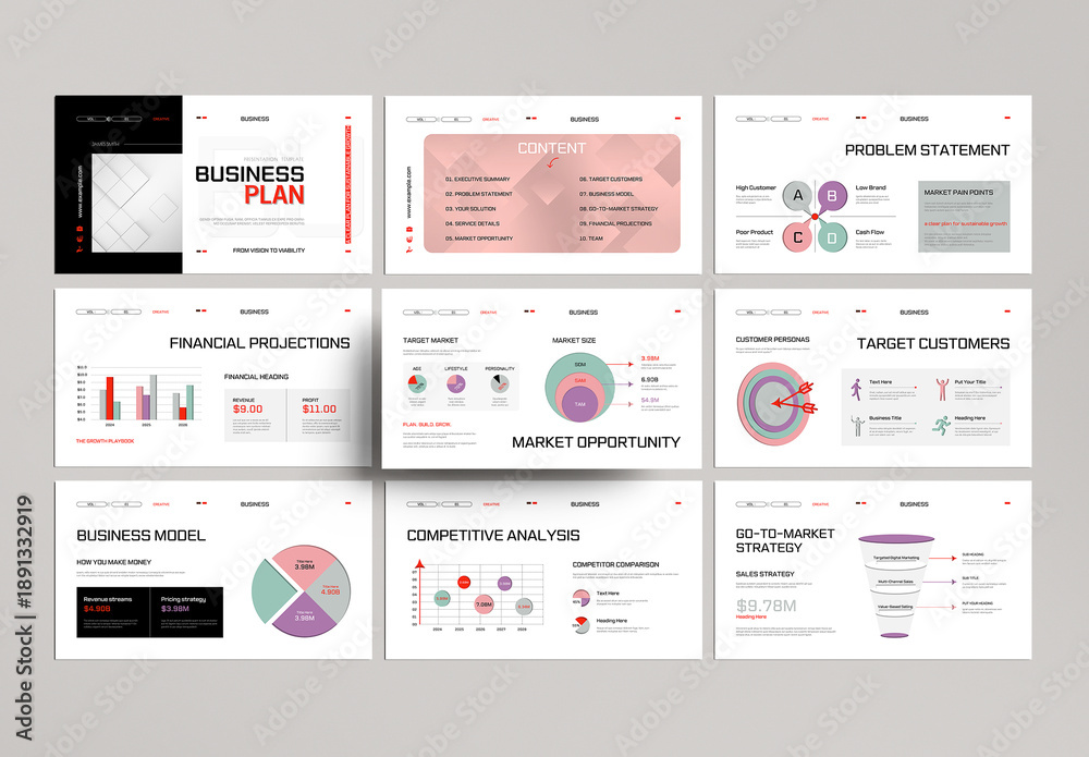 Corporate Business Plan Strategy Presentation Template Stock テンプレート ...