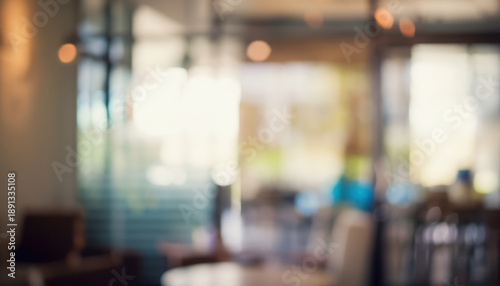 Wallpaper Mural Blurred indoor scene with seating and lighting, likely a cafe or lounge. Torontodigital.ca