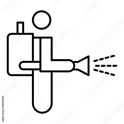 fumigation line icon with editable stroke