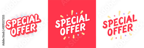 Special Offer lettering sticker set
