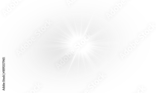 Tableau sur toile Sunlight ray with white lens flare and bright sunbeam