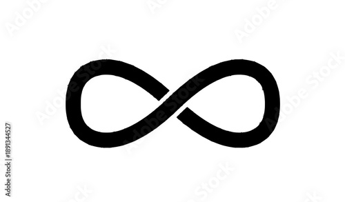 Minimal endless loop infinity symbol vector icon in flat modern style
