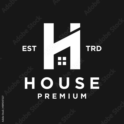 Modern H Letter House Logo Design for Real Estate Property and Home Services Branding
