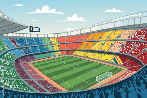 Elegant Soccer Stadium With Cro Creative Visual