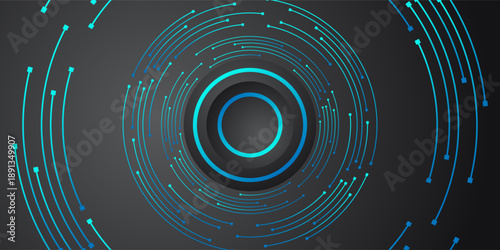 modern abstract background with circle shapes and line.advance tecnology background design. vector illustration