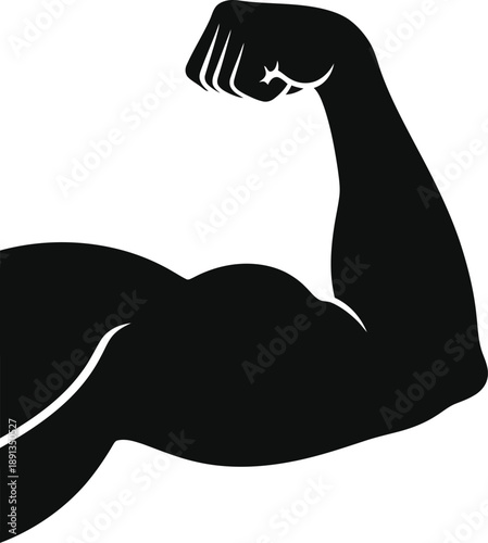 Strong arm flexing muscle icon