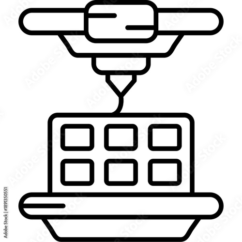 Digital Fabrication Outline Icon