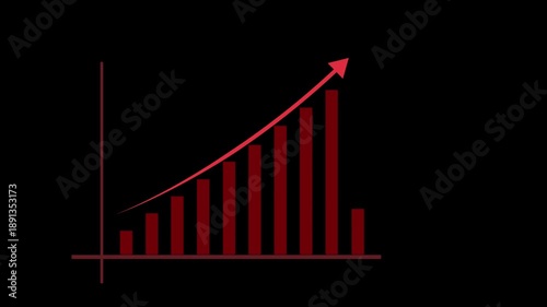 Business graph showing growth
