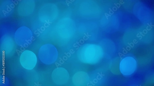 Abstract Blue Turquoise Bokeh Background with Soft Blurred Circular Lights