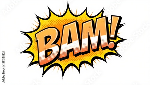 An explosion with a comic style speech bubble at its center that reads 