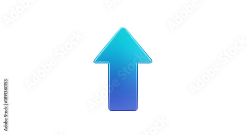 Free Download A blue arrow pointing upwards on transparent background - GFXLoad