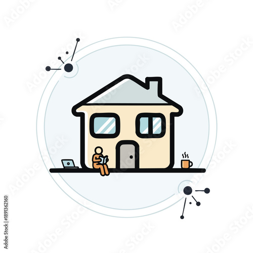 Person Working from Home Office