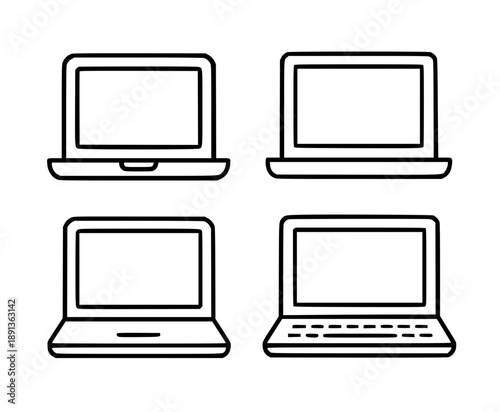 Laptop outline icon, for coloring