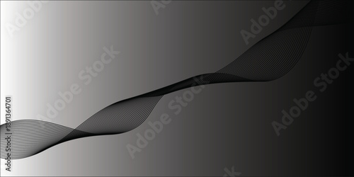 Abstract wave dynamic curve lines on transparent background. Digital energy waves technology concept. Technology flow grid blend curve wave line digital isolated energy, music.
