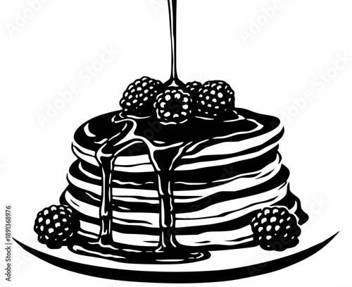 food illustration dessert silhouette breakfast logo sweet icon homemade outline snack delicious pancake meal pancakes tasty morning bakery fresh shape drawing vector graphic background