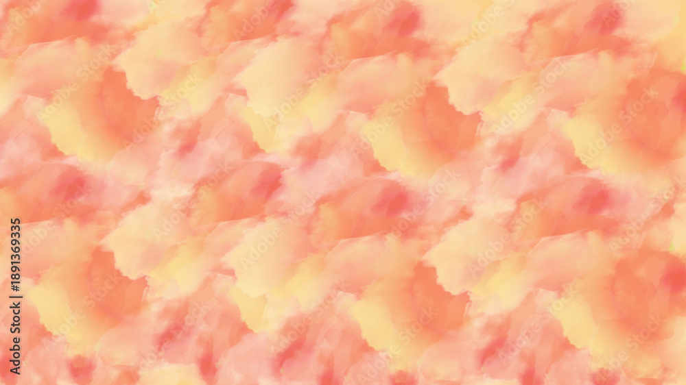 Fototapeta premium Warm Peach and Orange Watercolor Abstract Background Texture