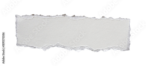 Fotografía piece of blank white paper texture background torn and ripped on transparent background
