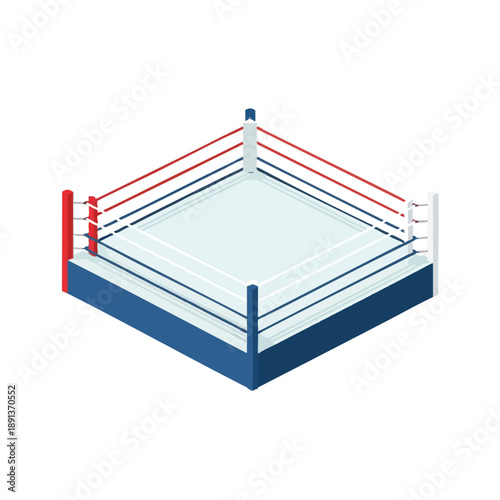 Professional Boxing Ring Illustration